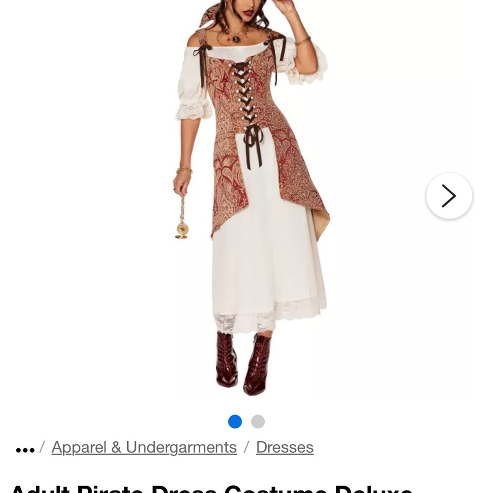 Signature Adult Pirate Dress Costume Deluxe NWT